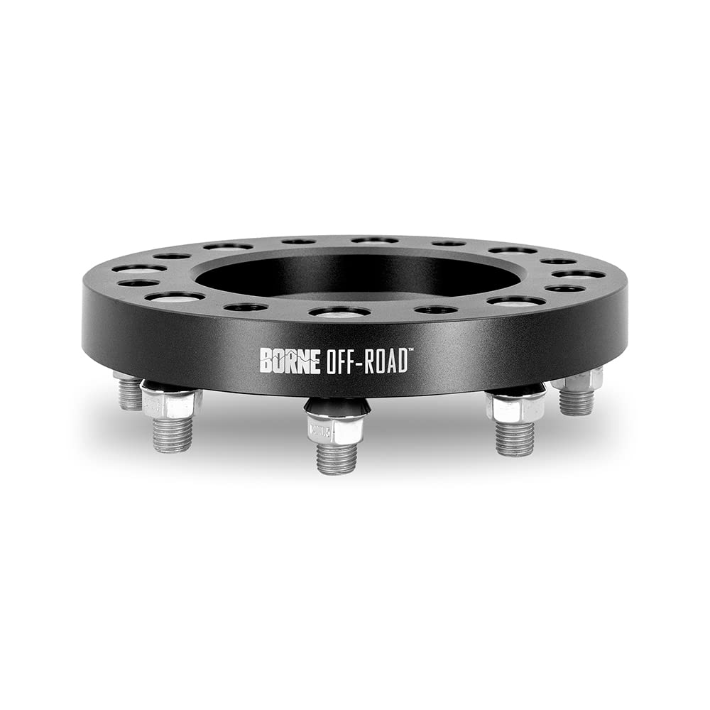 Mishimoto Borne Off-Road 8X165.1 Wheel Spacers, Compatible with RAM Cummins 6.7L, 2019+, 1.75" Thick, Black - Image 3