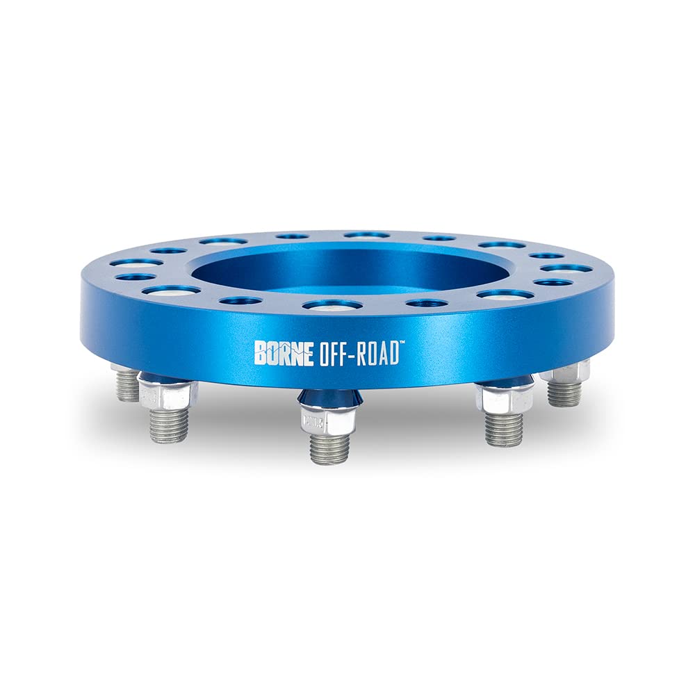 Mishimoto Borne Off-Road 8X165.1 Wheel Spacers, Compatible with RAM Cummins 6.7L, 2019+, 1.25" Thick, Blue - Image 4