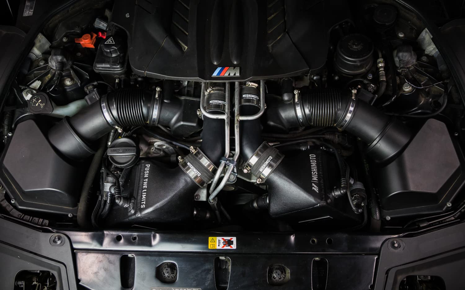 Mishimoto Charge Pipes Compatible with BMW F1X M5/M6 2012-2018, Micro Wrinkle Black - Image 8