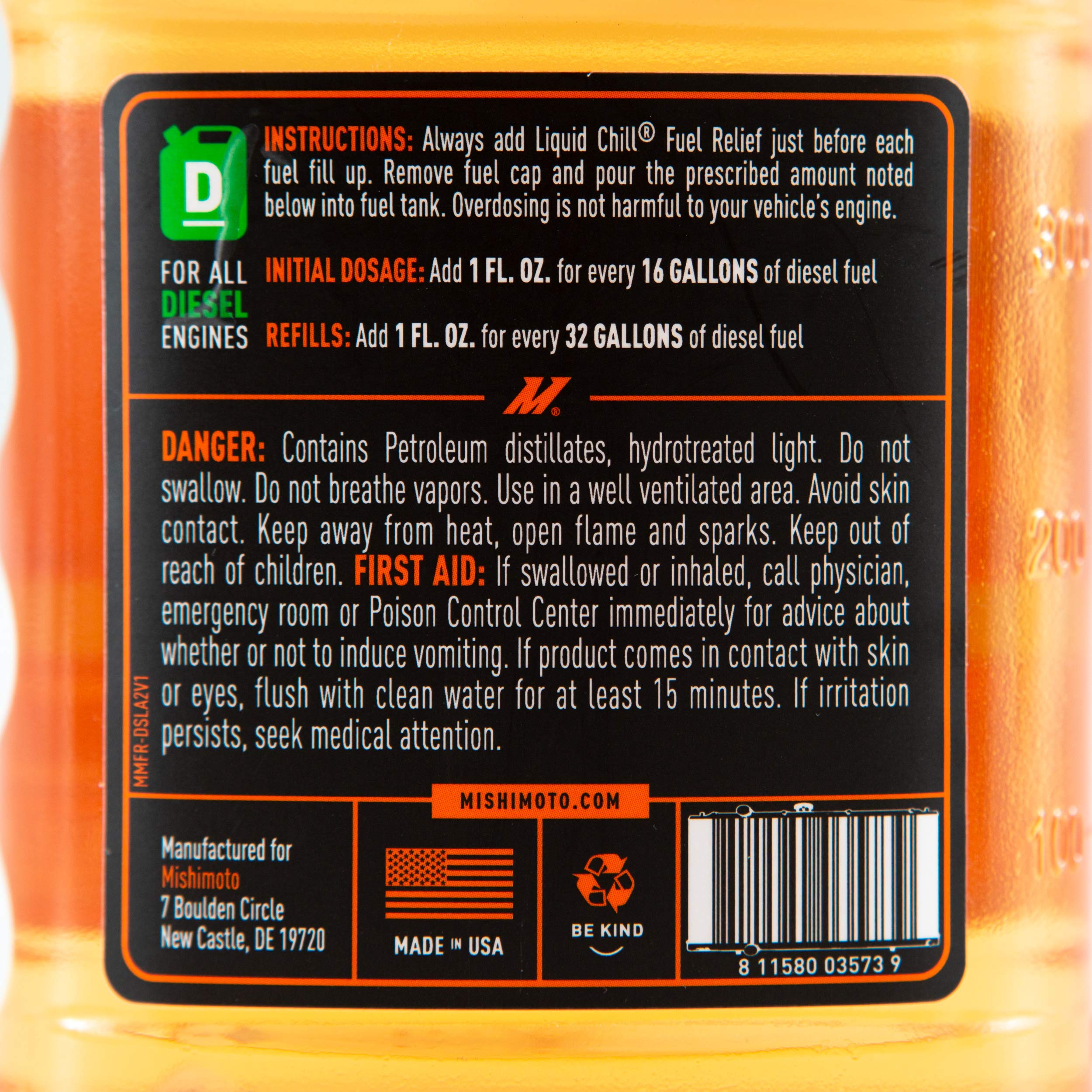 Mishimoto MMFR-DSL Fuel Relief Diesel Fuel Treatment and Stabilizer (Treats Up to 512 gallons) - Image 4