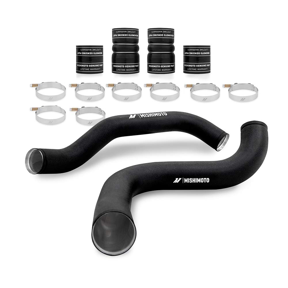 Mishimoto MMINT-F2D-99KBKBK Ford 7.3L Powerstroke Intercooler Kit, 1999-2003 Black Intercooler with Wrinkle-Black Pipes - Image 5